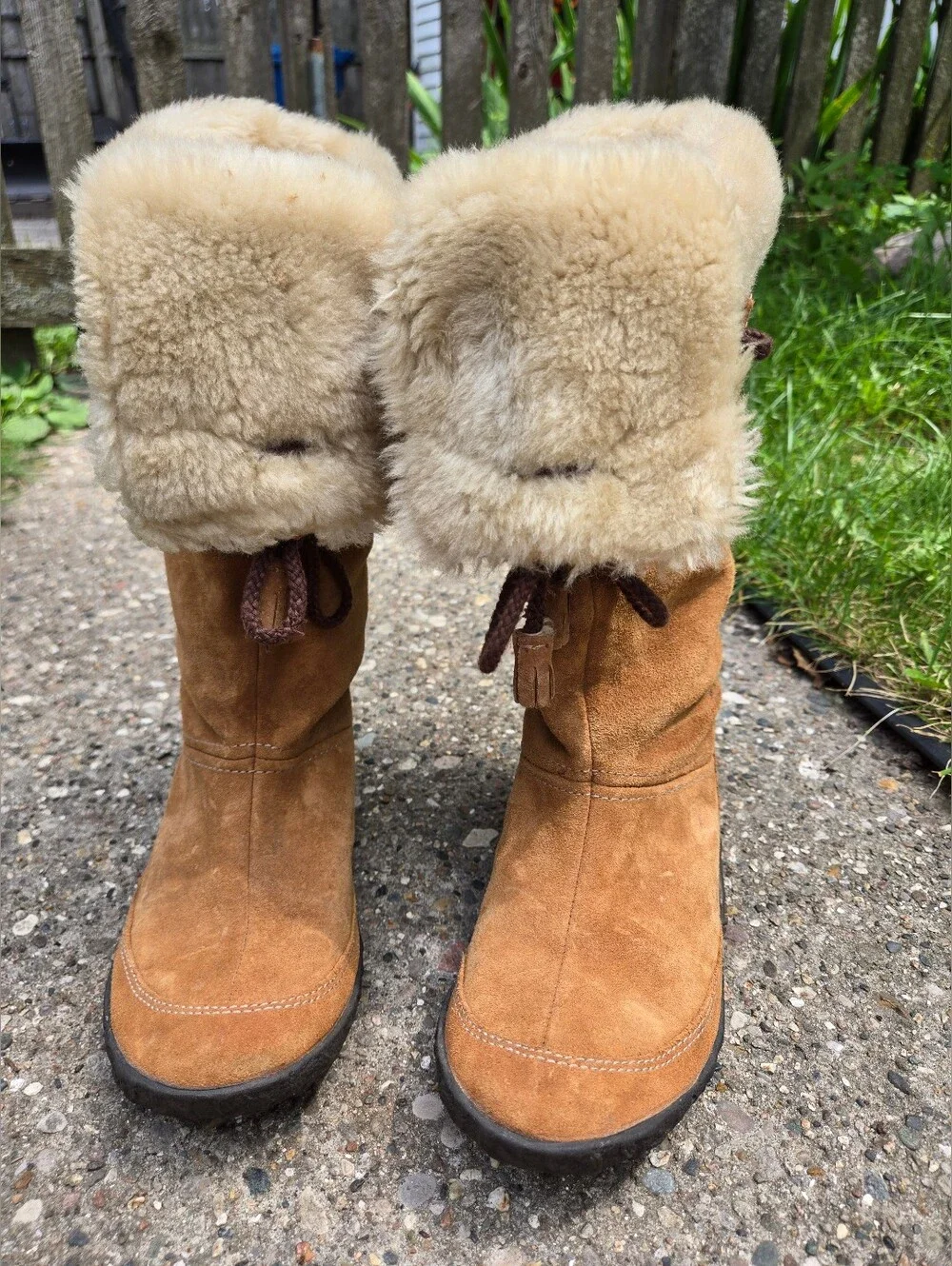 Women’s Cushe Suede Shearling-Lined Waterproof Winter Boots - Tan